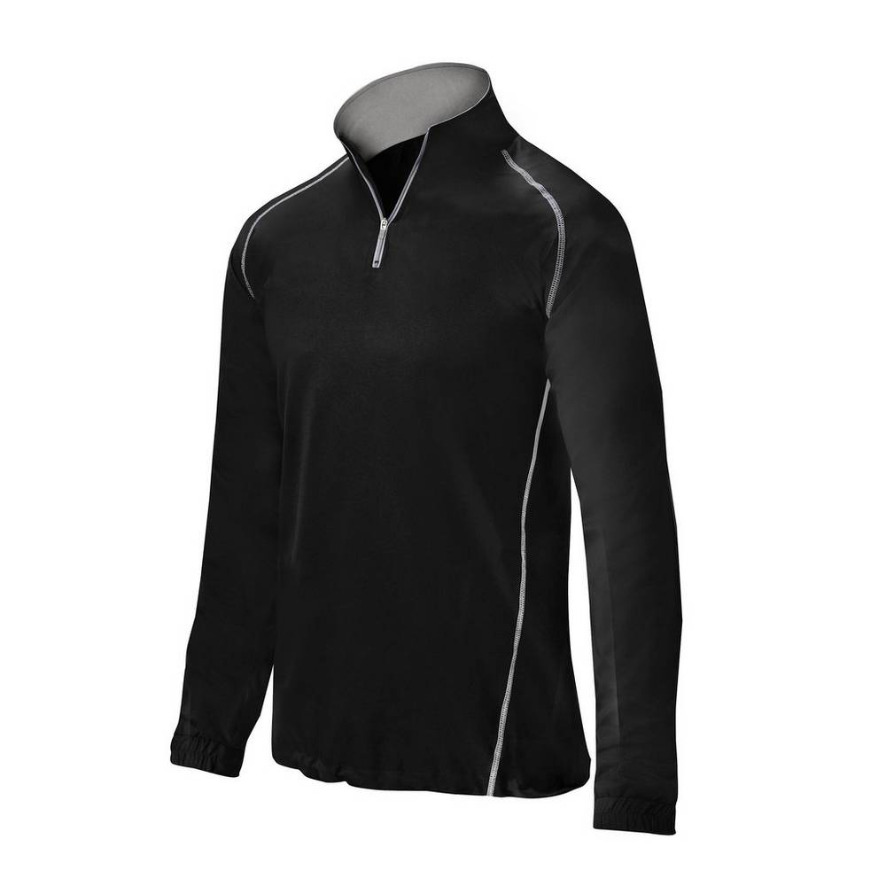 Chaqueta Mizuno Comp 1/4 Zip Batting Hombre Negras Baratas OESV-39540